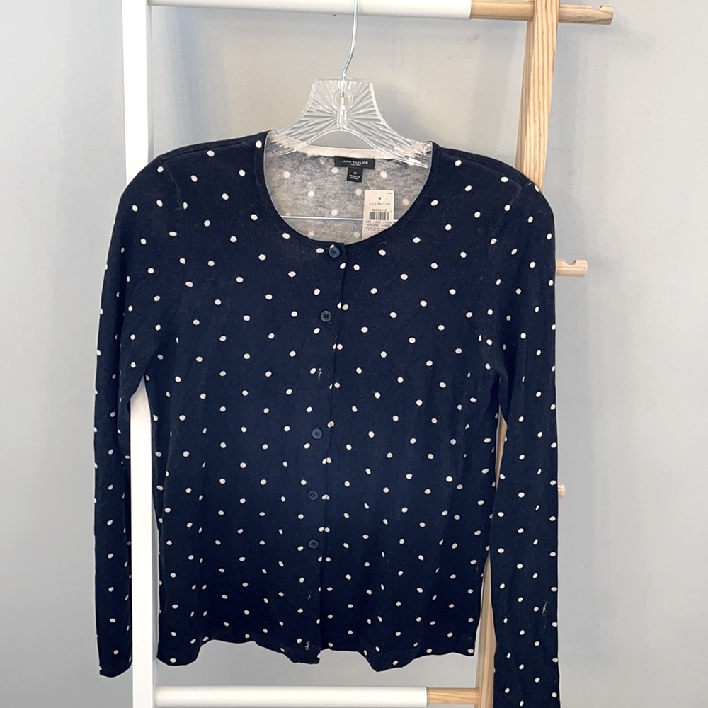 Ann Taylor silk cotton cashmere cardigan S
